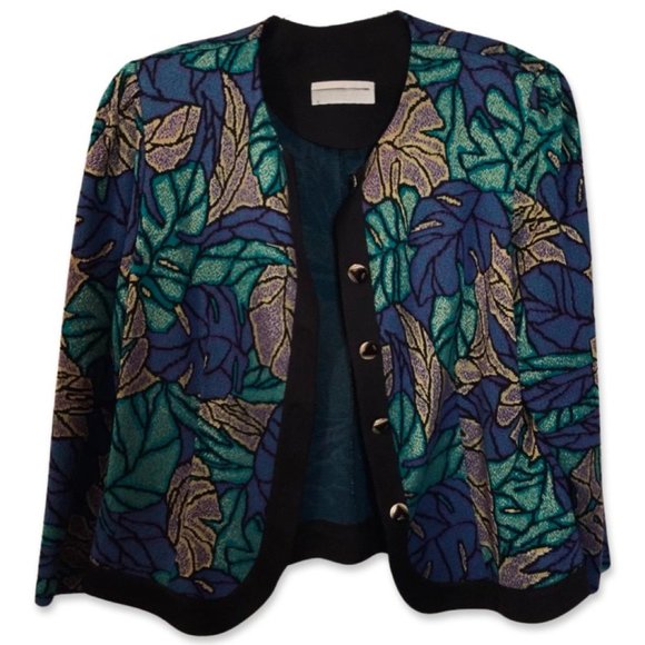 Vintage Pablo Collection Crew Neck Buttoned Sweater Women 14 Green - Picture 3 of 8